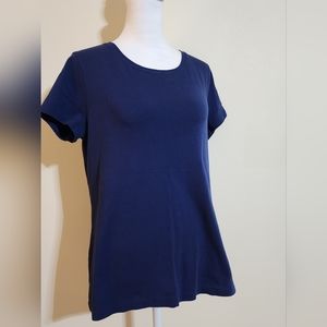 Navy Blue Short Sleeve T-Shirt Women's Size M
